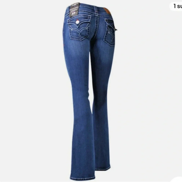 Vintage PLASTIQUE BY GLY JEANS 1363 Bootcut Flare denim size 28 - Picture 16 of 16